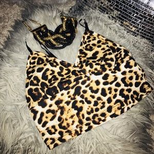 Sexy cheetah print Crop Top 🐆